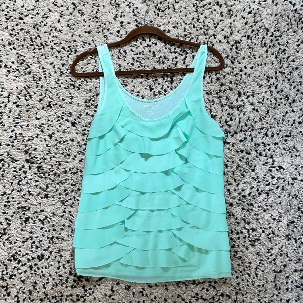 Mint green blouse tank top NWOT